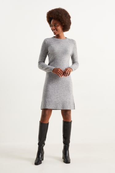 Mujer - Vestido de punto básico - gris claro jaspeado