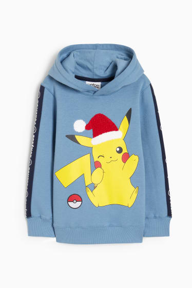 Enfants garçons - Pokémon - sweat à capuche de Noël - Pikachu - bleu