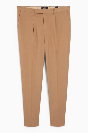 Pánské - Oblekové kalhoty - regular fit - Flex - stretch - světle hnědá