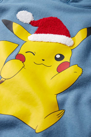 Enfants garçons - Pokémon - sweat à capuche de Noël - Pikachu - bleu