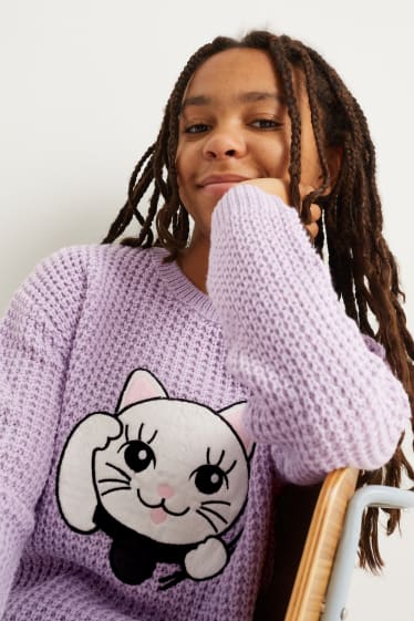 Kinder Mädchen - Pullover - violett