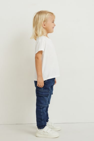 Dzieci - Wielopak, 2 pary - straight jeans i skinny jeans - ciepłe dżinsy - dżins-niebieski