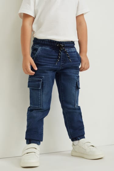 Children - Multipack of 2 - straight jeans and skinny jeans - thermal jeans - blue denim