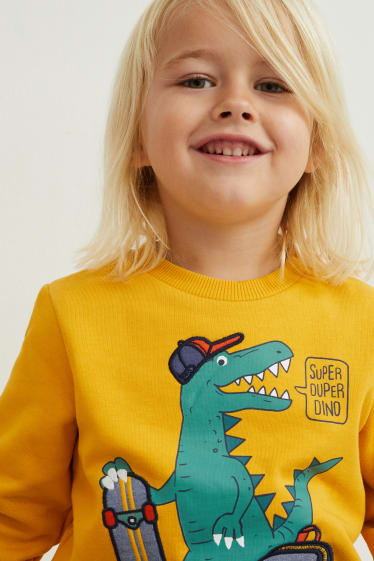 Niños - Dinosaurio - sudadera - amarillo