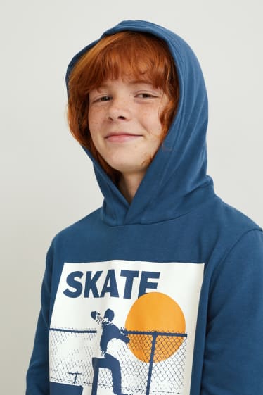 Bambini - Confezione da 2 - felpa con cappuccio - blu scuro