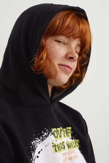 Kinder Buben - Hoodie - schwarz
