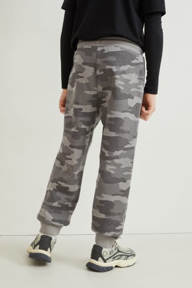 Enfants - Lot de 2 - pantalons de jogging - gris chiné