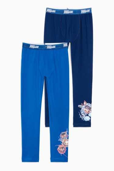 Dětské - Multipack 2 ks - Tlapková patrola - dlouhé spodní kalhoty - modrá