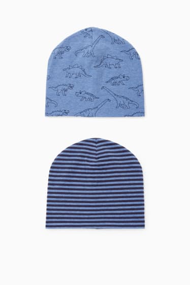 Enfants garçons - Lot de 2 - bonnets - bleu foncé