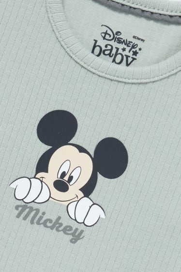 Bebeluși - Mickey Mouse - compleu bebeluși - 3 piese - verde mentă