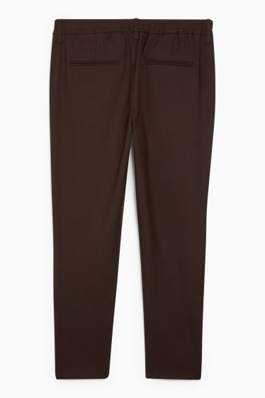 Uomo - Pantaloni chino - tapered fit - marrone scuro