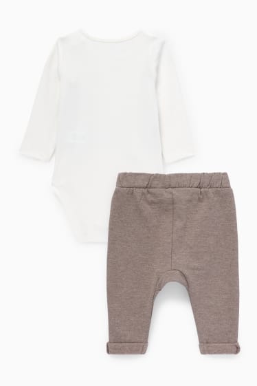 Babys - Baby-Outfit - 2 teilig - cremeweiß