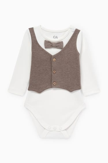 Babys - Baby-Outfit - 2 teilig - cremeweiß