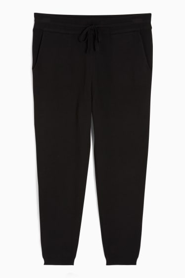 Men - Knitted trousers - black