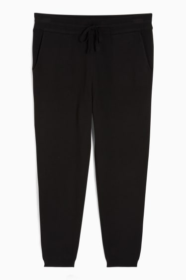 Uomo - Pantaloni in maglia - nero