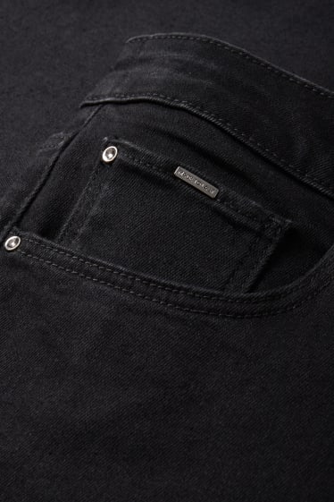 Dámské - Bootcut jeans - mid waist - černá