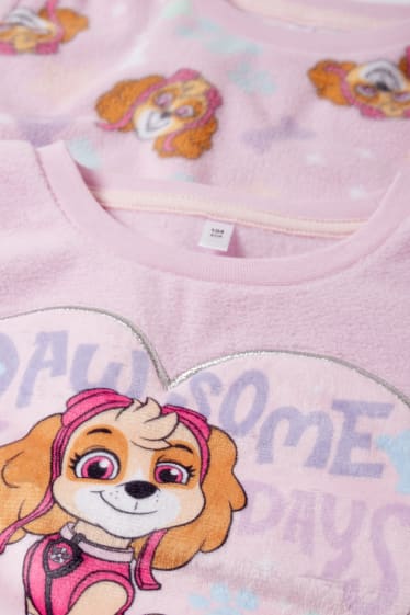 Bambine - Confezione da 2 - PAW Patrol - pigiama di pile - 4 pezzi - rosa