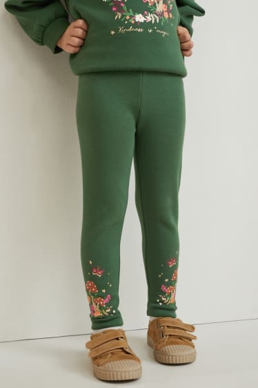 Bambini - Confezione da 2 - leggings termici - verde scuro