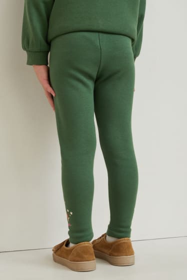 Bambini - Confezione da 2 - leggings termici - verde scuro