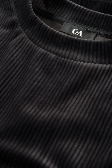 Femei - Bluză de molton basic - negru