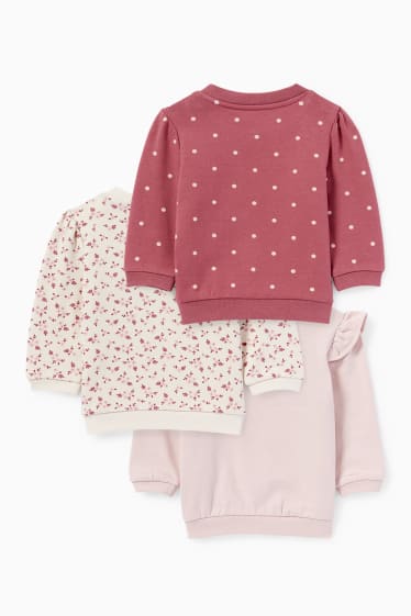 Bebés niñas - Pack de 3 - sudaderas para bebé - fucsia