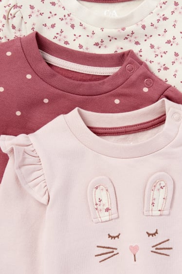 Bebés niñas - Pack de 3 - sudaderas para bebé - fucsia