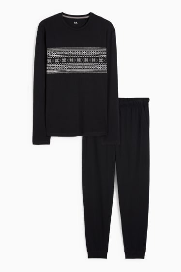 Hommes - Pyjama de Noël - noir