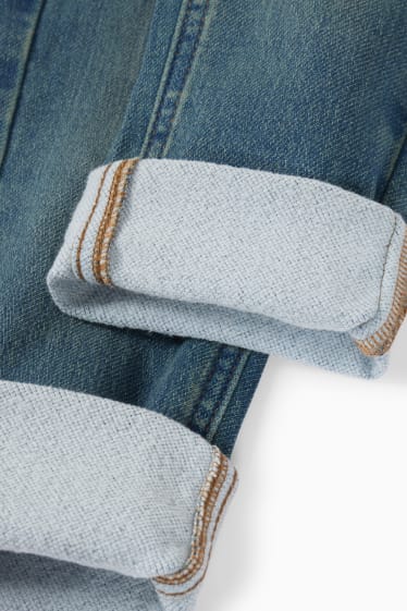 Dzieci - Slim jeans - ciepłe dżinsy - jog denim - dżins-jasnoniebieski