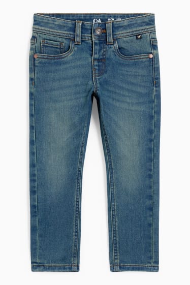 Dzieci - Slim jeans - ciepłe dżinsy - jog denim - dżins-jasnoniebieski