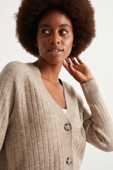 Femei - Cardigan tricotat - taupe