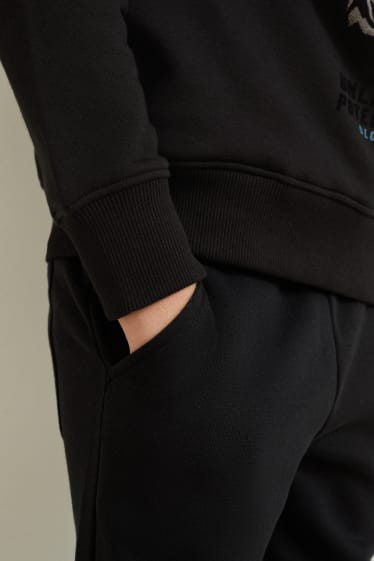 Kinder Buben - Set - Hoodie und Jogginghose - 2 teilig - schwarz