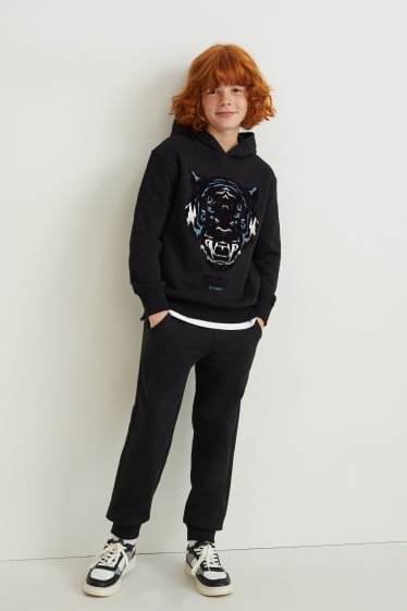 Kinder Buben - Set - Hoodie und Jogginghose - 2 teilig - schwarz