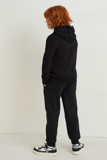 Enfants - Ensemble - sweat à capuche et pantalon de jogging - deux pièces - noir