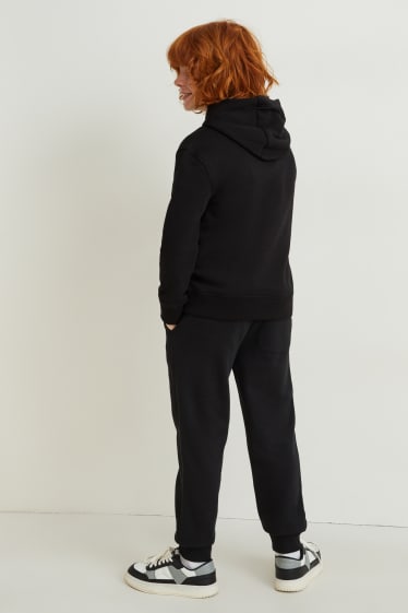 Kinder Buben - Set - Hoodie und Jogginghose - 2 teilig - schwarz