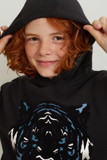 Kinder Buben - Set - Hoodie und Jogginghose - 2 teilig - schwarz