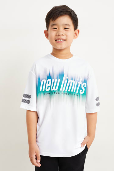 Kinder Buben - Funktions-Shirt - weiß