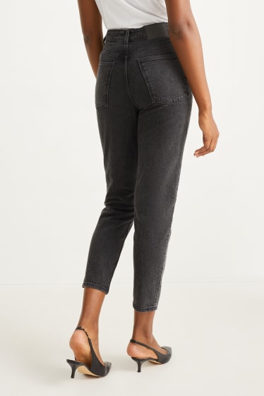 Dames - Mom jeans - high waist - LYCRA® - jeansgrijs