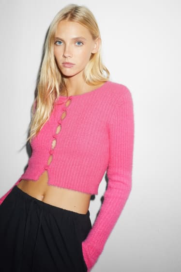 Adolescenți și tineri - CLOCKHOUSE - pulover crop - roz