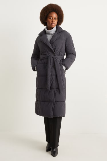 Women - Quilted coat - black