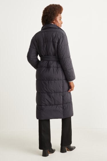 Women - Quilted coat - black