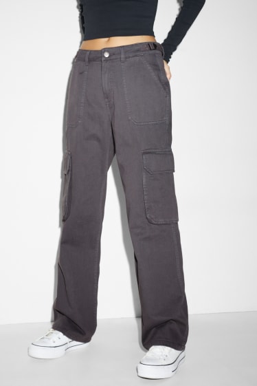 Femmes - CLOCKHOUSE - pantalon cargo - gris foncé