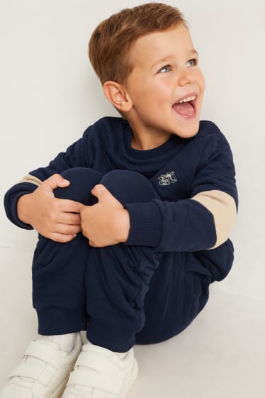 Kinder Buben - Set - Sweatshirt und Jogginghose - 2 teilig - dunkelblau