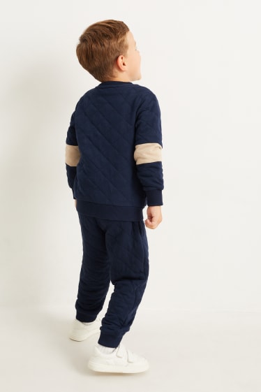 Kinder Buben - Set - Sweatshirt und Jogginghose - 2 teilig - dunkelblau