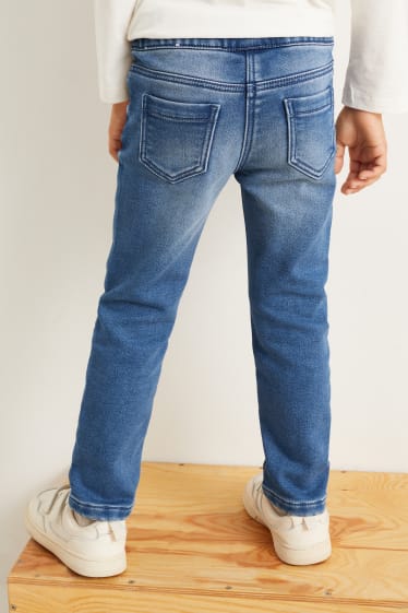 Kinderen - Skinny jeans - thermojeans - jeansblauw