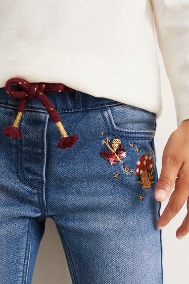 Enfants filles - Skinny jean - jean doublé - jean bleu