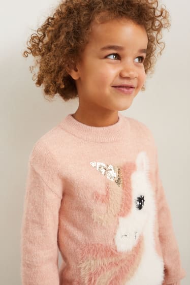 Kinderen: meisjes - Eenhoorn - trui - roze