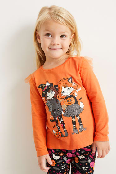 Bambini - Maglia a maniche lunghe Halloween - arancione