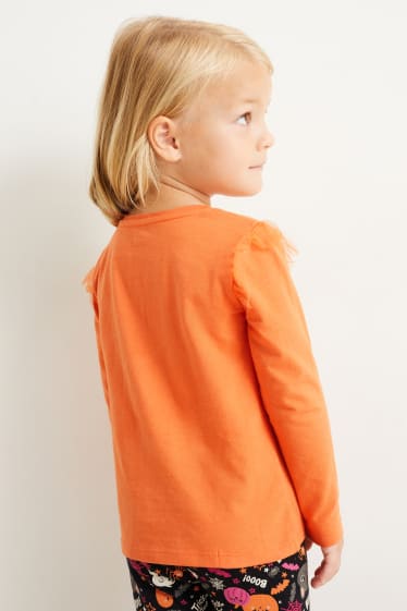 Kinder - Halloween-Langarmshirt - orange