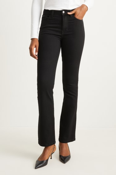 Femmes - Bootcut jean - mid waist - LYCRA® - noir