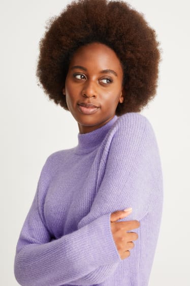 Femmes - Robe de maille - violet clair